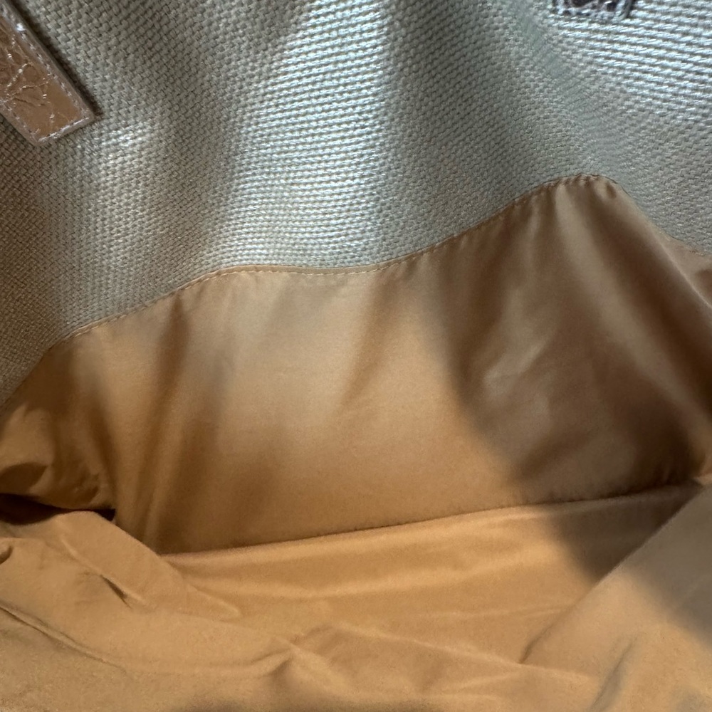 Michael Kors Large Silver Metallic Cotton Tote - Picture 6 of 8